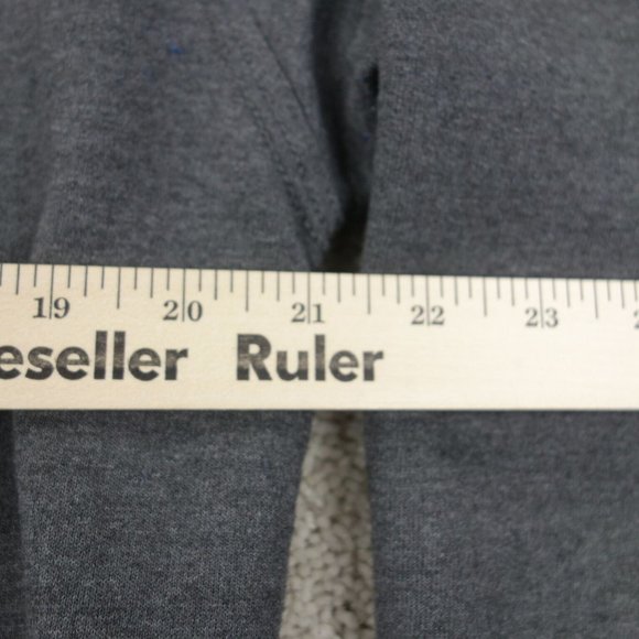 Champion Hoodie Mens Medium Grey Long Sleeve Drawstring Pullover Fleece Logo - Picture 7 of 9